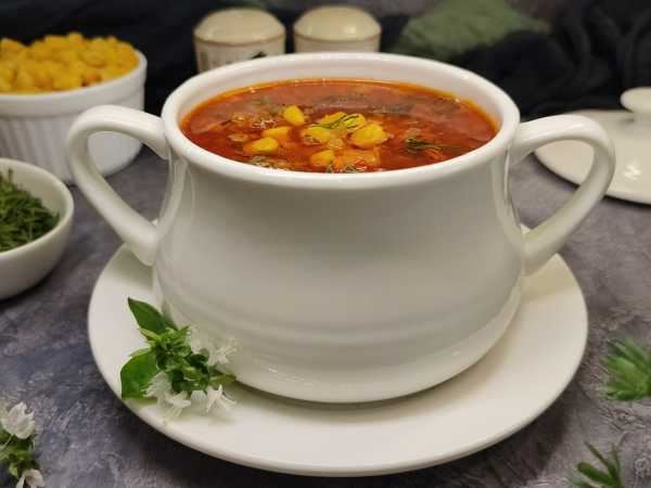 Суп с фаршем и кукурузой